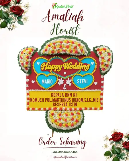Papan Bunga Pernikahan Purirano